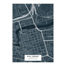 Load image into Gallery viewer, Map poster of Nya torget (50x70cm)